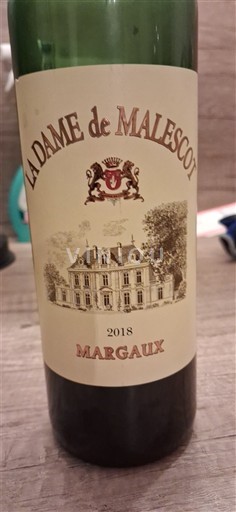 Bordoja Margaux Château Malescot Saint-Exupéry La Dame de Malescot 2018