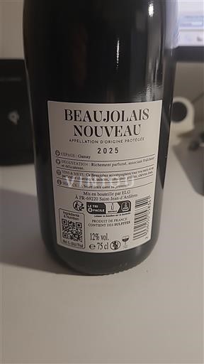 Beaujolais Beaujolais Nouveau Gamay 2025