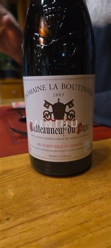 Rhônedalen Châteauneuf-du-Pape Domaine La Boutinière 2003