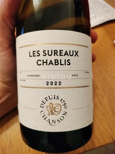 Bourgogne Chablis Chanson Les Sureaux 2022