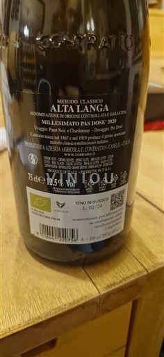 Piemonte Alta Langa Azienda Agricola Contratto Milllesimato Pas Dosé 2020