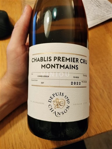 Bourgogne Chablis Premier Cru Domaine Chanson Montmains 2022