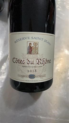 Valle del Rodano Côtes-du-Rhône Réserve Saint Jean 2018