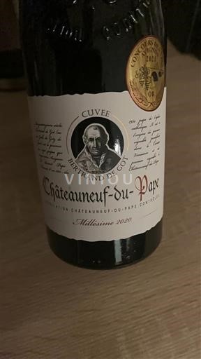 Rượu vang Rouge sec Cuvée Bertrand de Got Bertrand de Got 2020 Pháp Thung lũng Rhône Châteauneuf-du-pape AOC