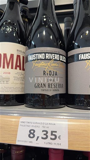 La Rioja Rioja Faustino Rivero Ulecia Gran Reserva 2016
