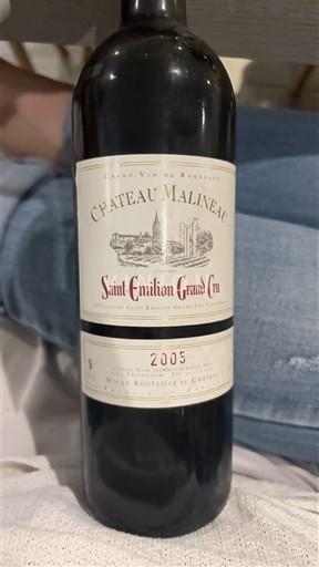 Burdeos Saint-Émilion Gran Cru Grand Cru Château Malineau 2005