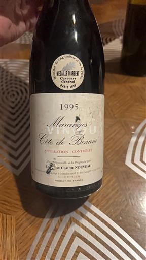 Burgundy Maranges Domaine Claude Nouveau 1995