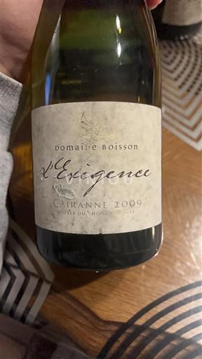 Rhônen laakso Cairanne Domaine Boisson L'Exigence 2009