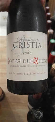 Rhône-dalen Côtes-du-Rhône Domaine Cristia 2013