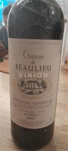 Bordeaux Bordeaux Supérieur Château Beaulieu 2011