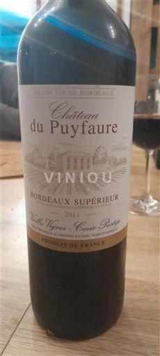 Bordeaux Bordeaux Supérieur Château Puyfaure Vieilles Vignes - Prestige 2011