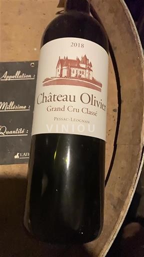 Bordeaux Pessac-Léognan Grand Cru Classé Château Olivier 2018