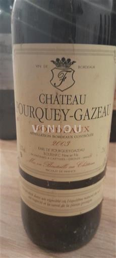 Bordeaux Château Fourquey-Gazeau 2003