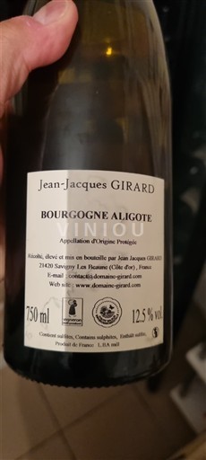 Burgundi Bourgogne Aligoté Jean-Jacques Girard Ei vuosikertaa