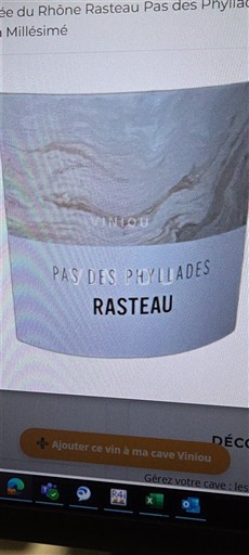 Rhône Valley Rasteau Pas des Phyllades Pas des Phyllades 2024