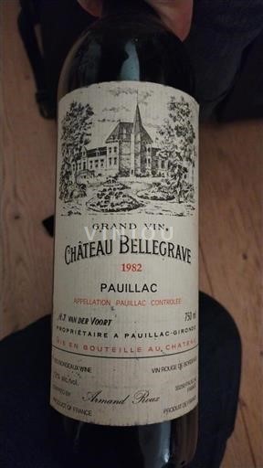 Bordeaux Pauillac Château Bellegrave 1982