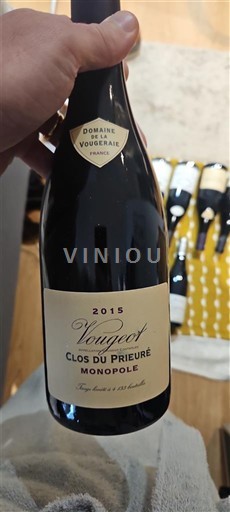 Bourgogne Vougeot Domaine La Vougeraie Clos du Prieuré Monopole 2015