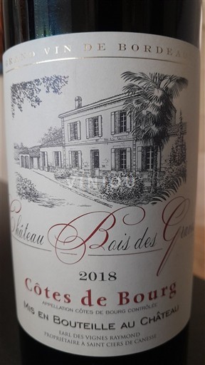 Burdeos Côtes-de-bourg Château Bois des Graves 2018