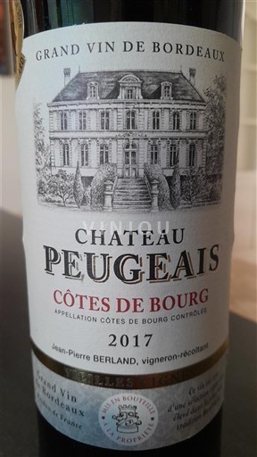 Burdeos Côtes-de-bourg Château Peugeais 2017