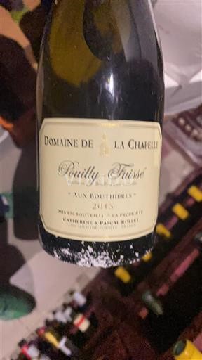 Burgundi Pouilly-fuissé Domaine La Chapelle Aux Bouthières 2015