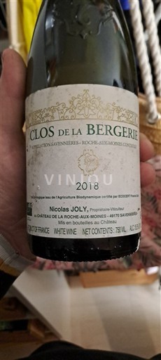 Vallée de la Loire Savennières-roche-aux-moines Château La Roche aux Moines Clos de la Bergerie 2018