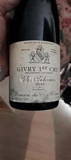 Bourgondië Givry Premier Cru Domaine Clos Salomon Clos Salomon 2019