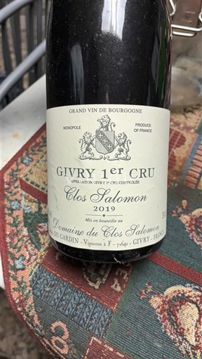 Burgundsko Givry Premier Cru Domaine Clos Salomon Clos Salomon 2019