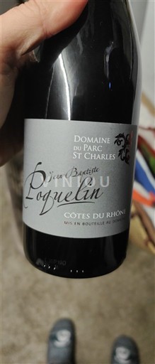 Rhônen laakso Côtes-du-rhône Domaine Parc St Charles Jean Baptiste Loquelin 2019