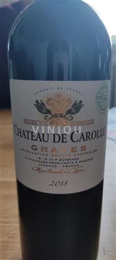 Bordeaux Graves Château Carolle 2018