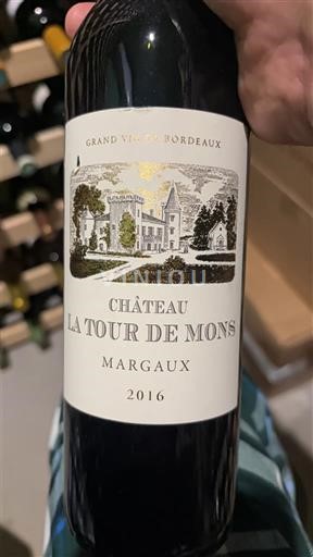 Bordeaux Margaux Château La Tour de Mons 2016