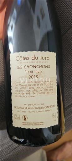 Jura Côtes-du-Jura Domaine Ganevat Les Chonchons 2019