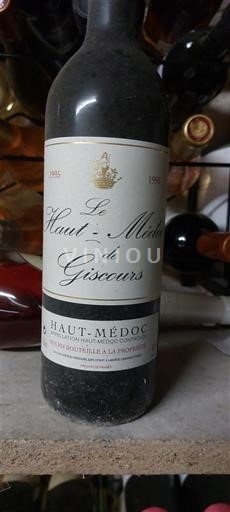 Bordéus Haut-Médoc Château Giscours Le Haut-Médoc de Giscours 1995