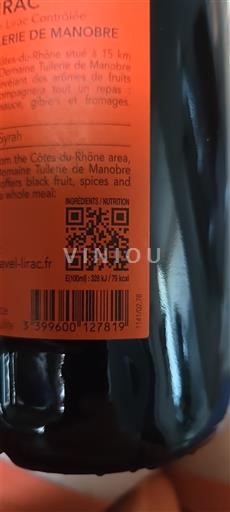 Rhônen laakso Lirac Domaine Tuilerie de Manobre Ei vuosikertaa