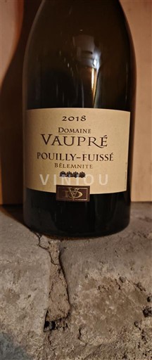 Burgundi Pouilly-fuissé Domaine Vaupré Bélemnite 2018