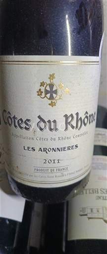 Vale do Ródano Côtes-do-Ródano Les Caves Saint-Roman Les Aronnières 2011