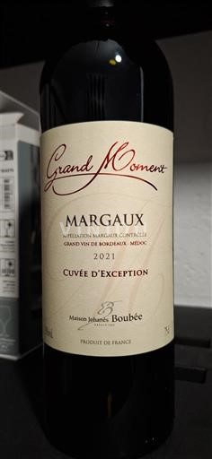 Bordeaux Margaux Maison Johanns Boubée Grand Moment d'Exception 2021
