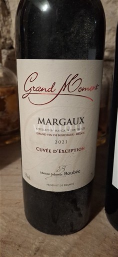Bordeaux Margaux Maison Johanns Boubée Grand Moment d'Exception 2021