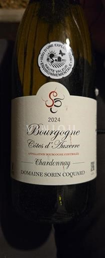 Burgundi Bourgogne Côtes d'Auxerre Domaine Sorin Coquard 2024