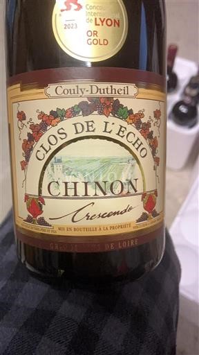 Loire-dalen Chinon Couly-Dutheil Clos de l'Echo Crescendo 2018