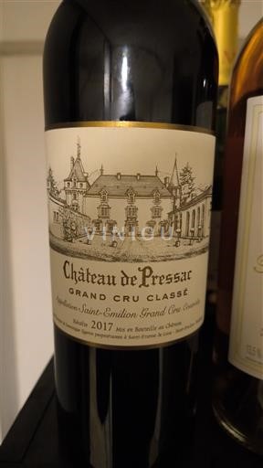 Bordeaux Saint-Émilion Grand Cru Grand Cru Classé Château Pressac 2017