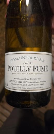 Thung lũng sông Loire Pouilly-fumé Domaine Riaux 2024