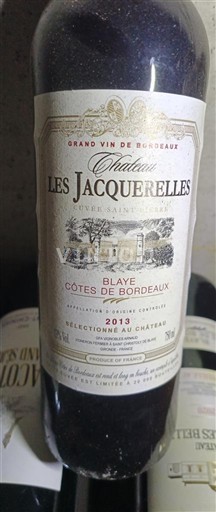 Burdeos Blaye-Côtes de Burdeos Château Les Jacquerelles 2013
