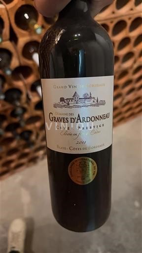 Bordeaux Blaye-Côtes-de-Bordeaux Domaine Des Graves Ardonneau Prestige 2018