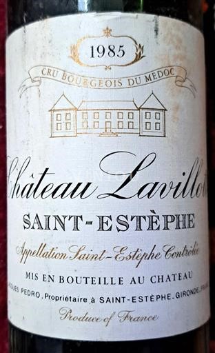 Burdeos Saint-Estèphe Château Lavillotte 1985