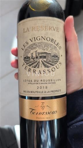 Roussillon Côtes-du-Roussillon Les Vignobles Terrassous La Réserve 2018