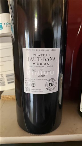Bordeaux Médoc Château Haut-Bana Prestige 2019