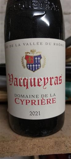 Rhônetal Vacqueyras Domaine La Cyprière 2021