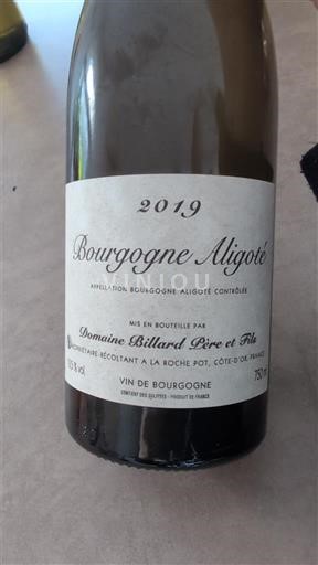 Bourgogne Bourgogne-aligoté Domaine Billard Père et Fils 2019