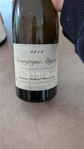 Bourgogne Bourgogne-aligoté Domaine Billard Père et Fils 2018