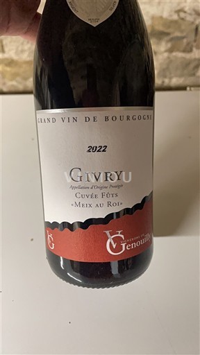 Borgonha Givry Domaine Genouille Fûts Meix au Roi 2022